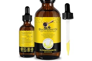 CLOXENY Black Seed Oil,100% Natural Black Seed Oil Organic Cold Pressed,Black Seed Oil Liquid for Hair Growth, Skin, Face, Massage,for Immune Support,with Omegas 3, 6, and 9, 2 Fl Oz