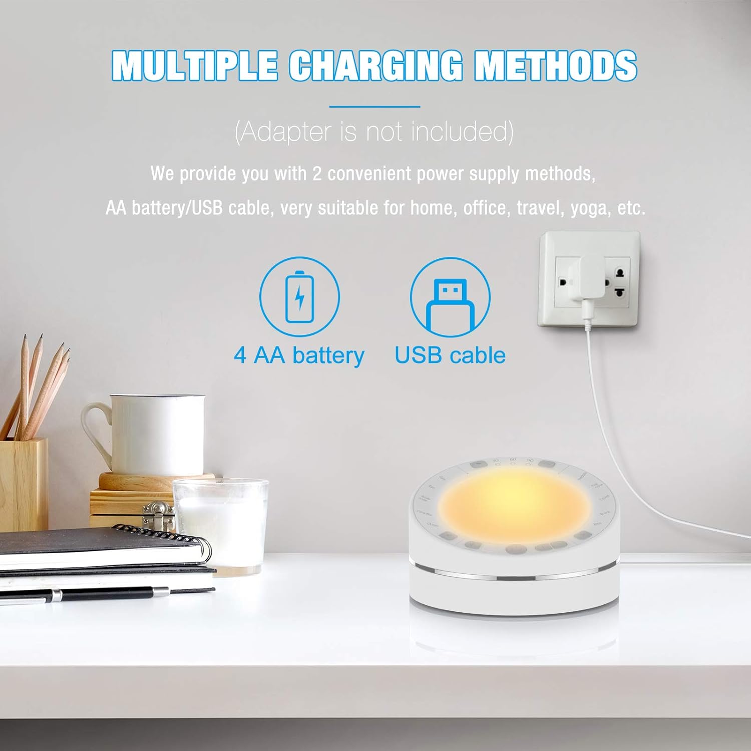 2 in 1 Sleep Sound Machine with Touch Night Light, White Noise Machine for Baby Adult - 10 Soothing Sounds, Recording & Replay, Memory Feature & Timer for Home Office Travel Relaxation and Sleeping: Health & Personal Care