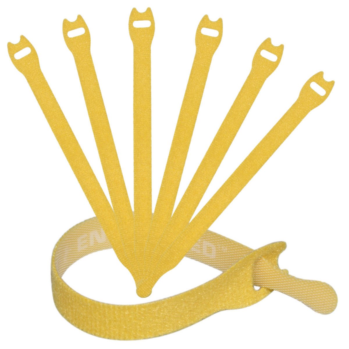 Reusable Cable Ties 1/2" x 8" (1.25cm x 20cm) - 30 Pack (Yellow)