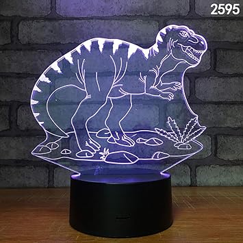 Wylolik Luz nocturna LED para niños 3D Dinosaurio de juguete ...
