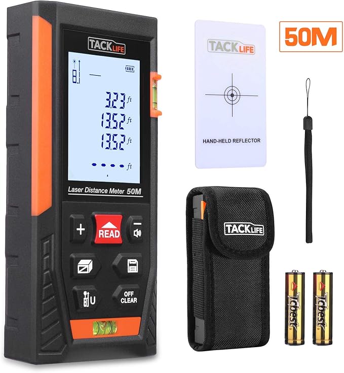 Telémetro láser, Tacklife HD 50m con rango