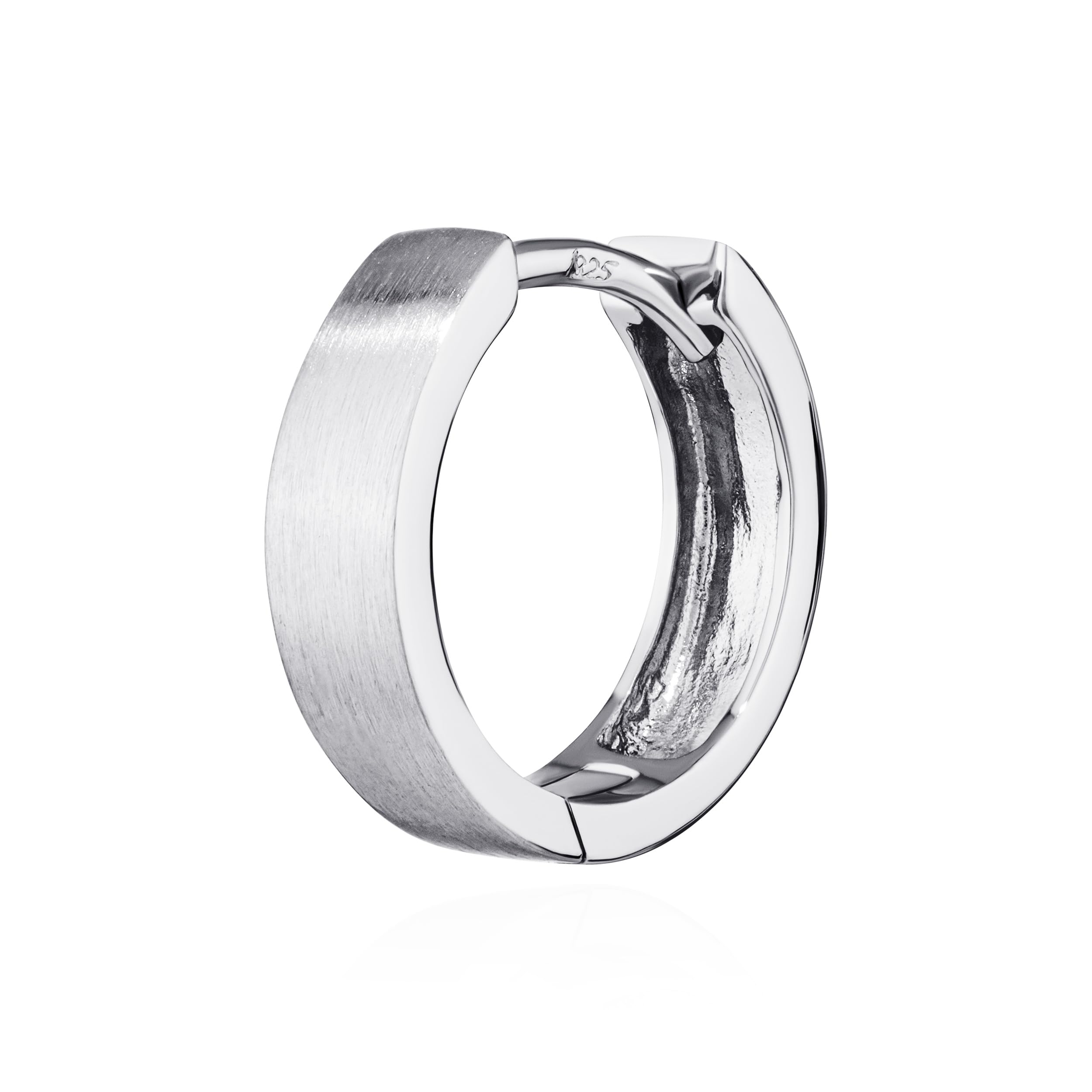 NKlaus silver single 925 sterling silver hinged earring 13mm tarnish proof 4790