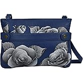 Anna by Anuschka Women's Original Hand-Painted Genuine Leather Medium Crossbody