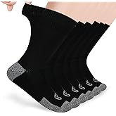 NOLUNT Diabetic Socks for Men,6 Pairs Crew Mens Diabetic Neuropathy Socks for Men Size 9-11/10-13/13-15