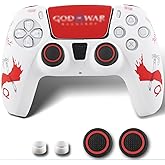 YoRHa Non-Slip Silicone Cover for PS5 Controller with Thumbstick Caps x 2 & Sticker x 1(GOWIV)