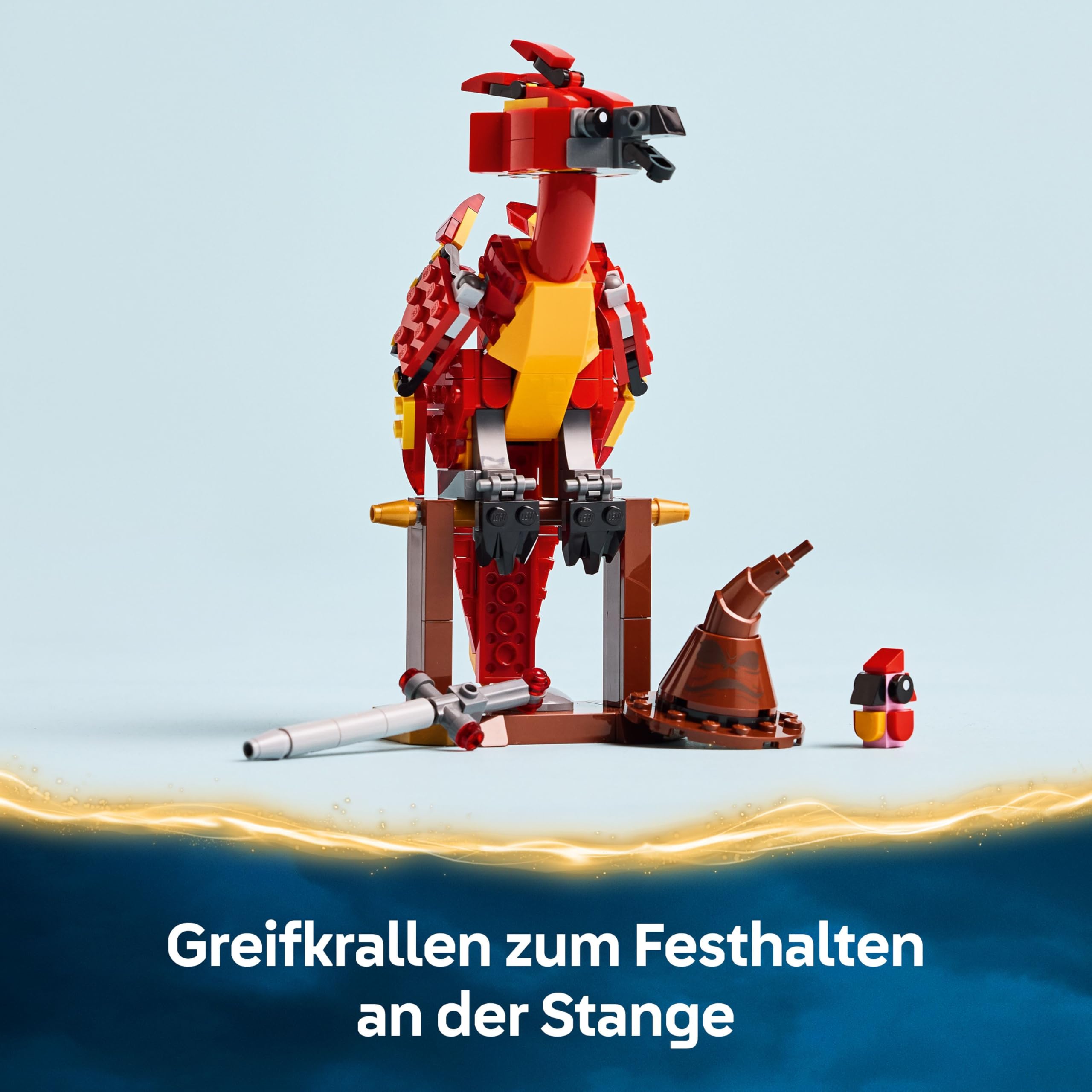 LEGO Harry Potter Fawkes: Dumbledores Phönix-Spielzeug mit Sprechenden Hut, Gryffindor Schwert & Baby Fawkes – Geburtstagsgeschenk für Mädchen und Jungen ab 8 Jahren – 76448 5