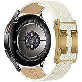 Leather Band Compatible with Galaxy Watch 7 Bands 44mm 40mm,Galaxy Watch 6/5/4/FE/Active 2 40mm 44mm/Watch 6 Classic 43mm 47mm/Watch 5 Pro 45mm/Watch 4 Classic 42mm 46mm,20mm Magnetic Strap for Samsung Watch women men