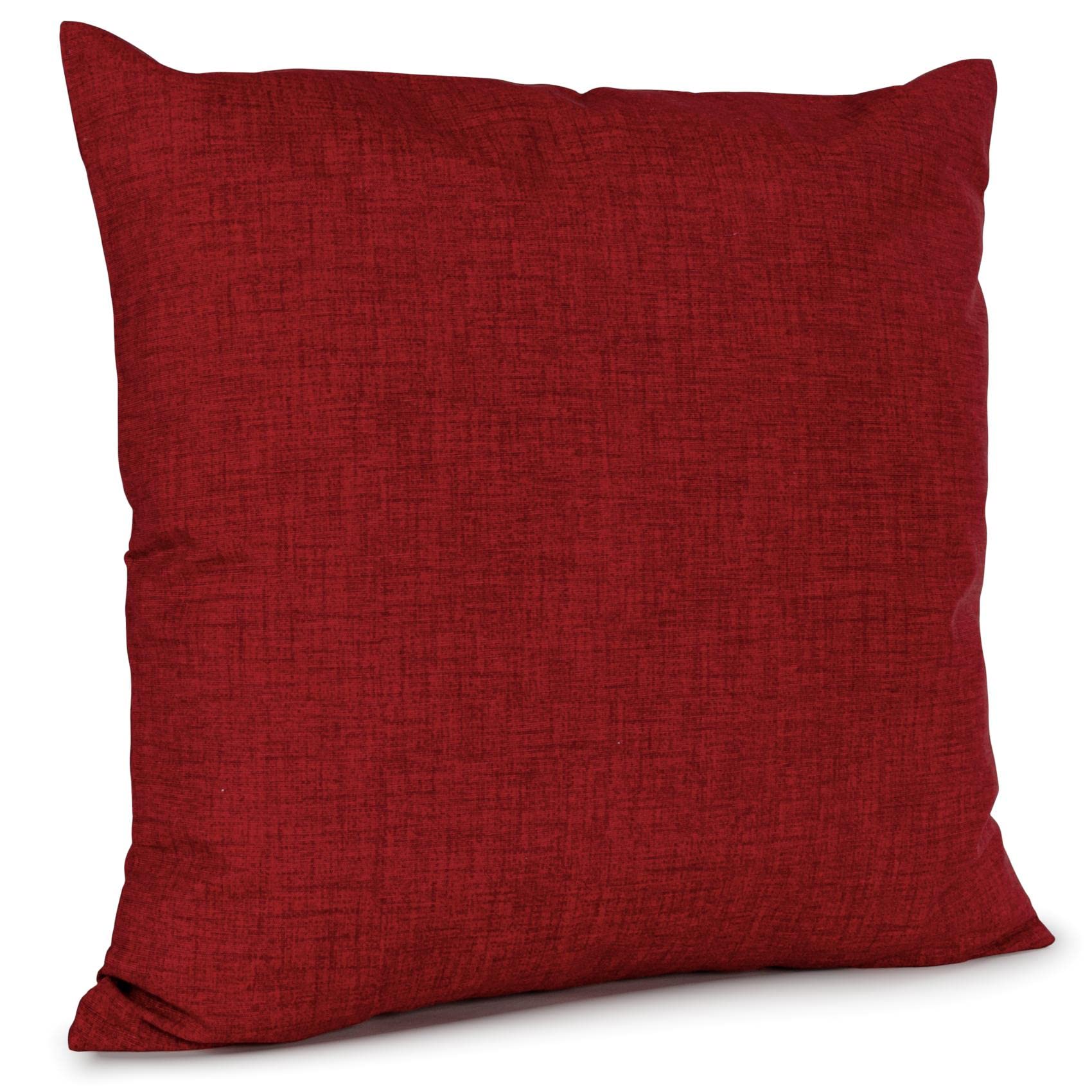 Decorative Cushion Cover Linen Look Red 50 x 50 cm without Filling