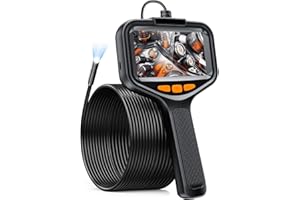 EFUTONPRO Borescope Camera with Light, 1080P HD Industrial Endoscope with 4.3" Screen, Semi-Rigid Cable, IP67 Waterproof Scope Camera for Pipe, Plumbing, Engine Inspection
