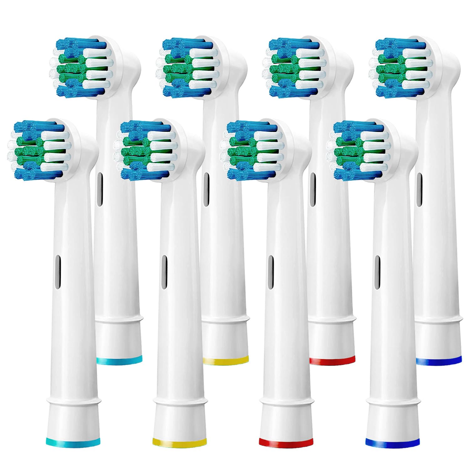Oral B Compatible Toothbrush Head, Yanaboo Replacement Brush Heads for Most Braun Oral B Electric Toothbrushes of Vitality Pro Smart Genius Series, Precision Clean and Plaque Removal (8 Pack in White)