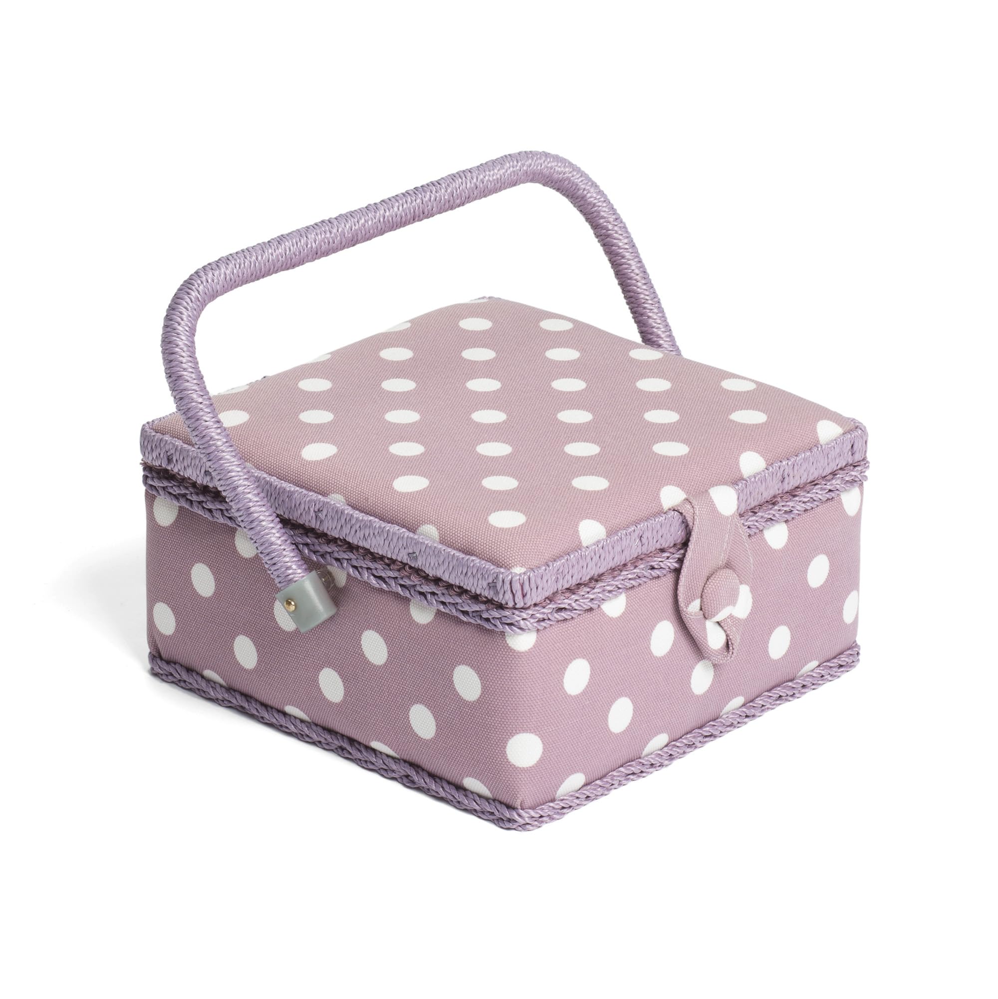 Hobbygift MRSQ Value: Sewing Box (S): Mauve Spot, Cotton Blend 20x20x11 cm