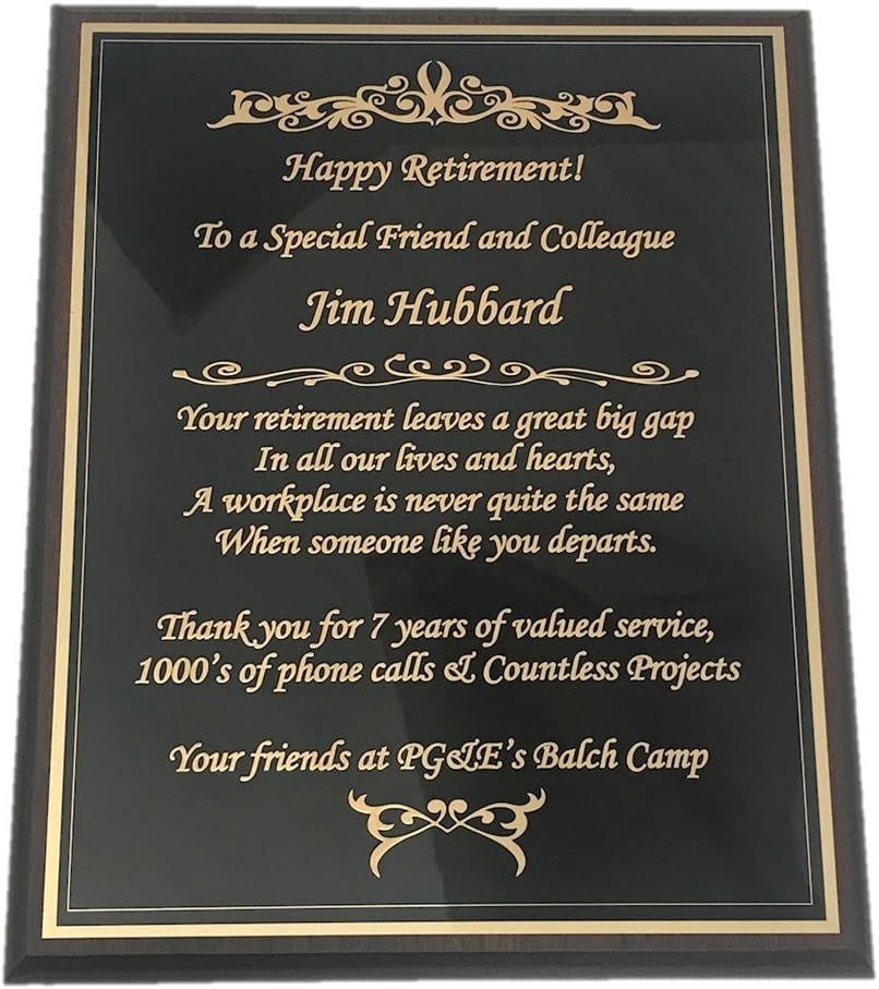 NWA Wooden Plaque, Retirement, Achievement Award, Sports