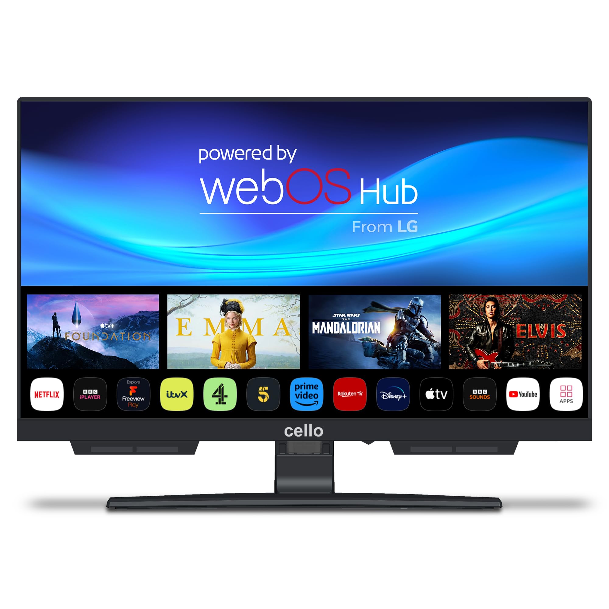 Cello C1924Wsh 19" Smart TV Sans Cadre Triple Tuner (Dvb-C/-S2/-T2) Bluetooth Ultrafast Webos By LG Pitch Perfect Enceintes Disney+ Netflix Prime Fabriqué En Europe [2024]