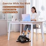 MERACH Under Desk Elliptical Machine 12 Speed Remote Control Quiet Pedal view 2