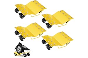 Car Wheel Dolly with 8000 LBS Capacity, Car Dolly Set of 4 with Security Lock, Wheel Dollies for Moving Cars, Trucks & Vehicl