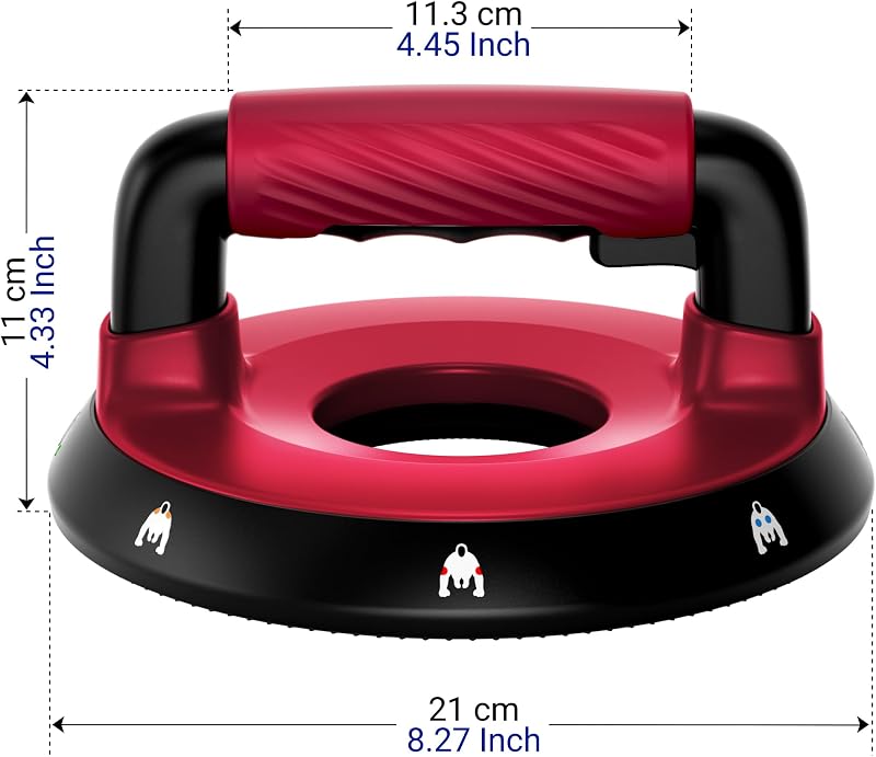 Poignées d'appui pour Pompe/Push-Up Bars pour Musculation (Rouge)