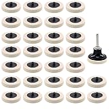 30 Pcs of 2" Commpressed Wool Fabric Qc Disc