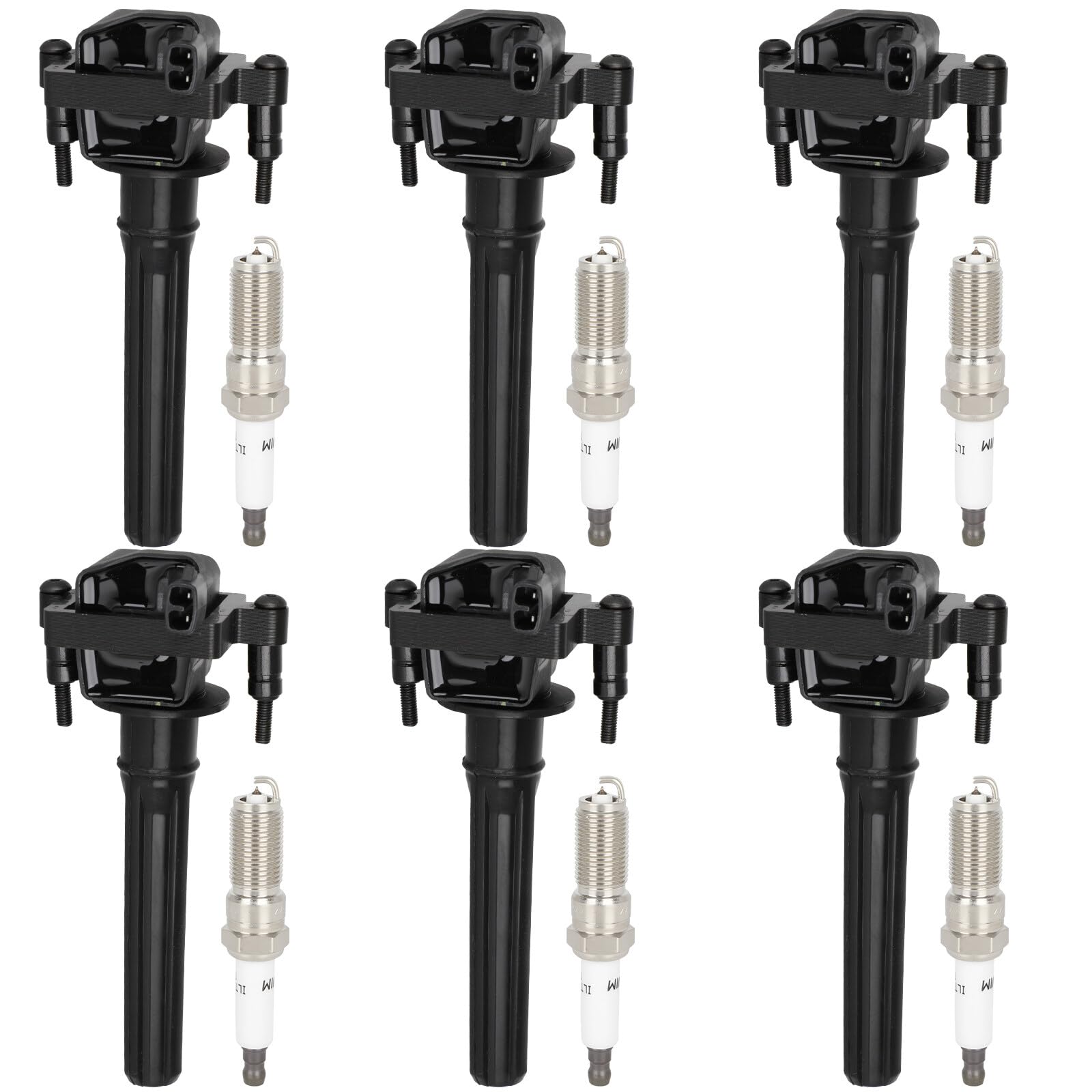 Photo 1 of ECCPP 6 ignition coils with 6 iridium Spark Plugs,UF199,coils packs,for Chrysler Sebring 2.7L 2003-2005,for Chrysler Concorde 2.7L 1998-2004,for Chrysler 300 2.7L 2005,UF-199,UF-264,UF-342
