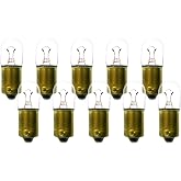 CEC Industries 755 Light Bulb, 6.3V, 0.945W, T-3.25 Shape, BA9s Standard Base (10-Pack)