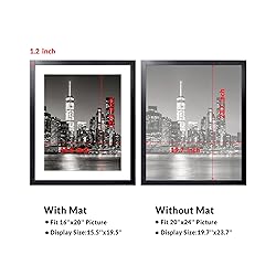 Annecy 20x24 Picture Frame Black（2 Pack）, 20 x