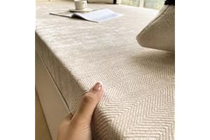 Custom Size Bench Cushion, Herringbone Customized Window Seat Dense Foam Seating Cushions Pad for Indoor Outdoor Patio Furnit