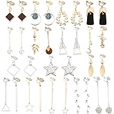 NEWITIN 16 Pairs Clip On Earrings for Women Cute Earring Charming Fashion Dangle Drop Earring Non Piercing Clip on Dangle Earrings for Women