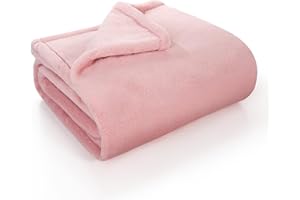 LITTLE SPUD Baby Blanket for Girls and Boys, Soft Milky Plush Fleece Blankets, 50x50 Inch Large Square Baby Blanket for Newborns and Toddlers, Perfect Newborn Gifts, Pink