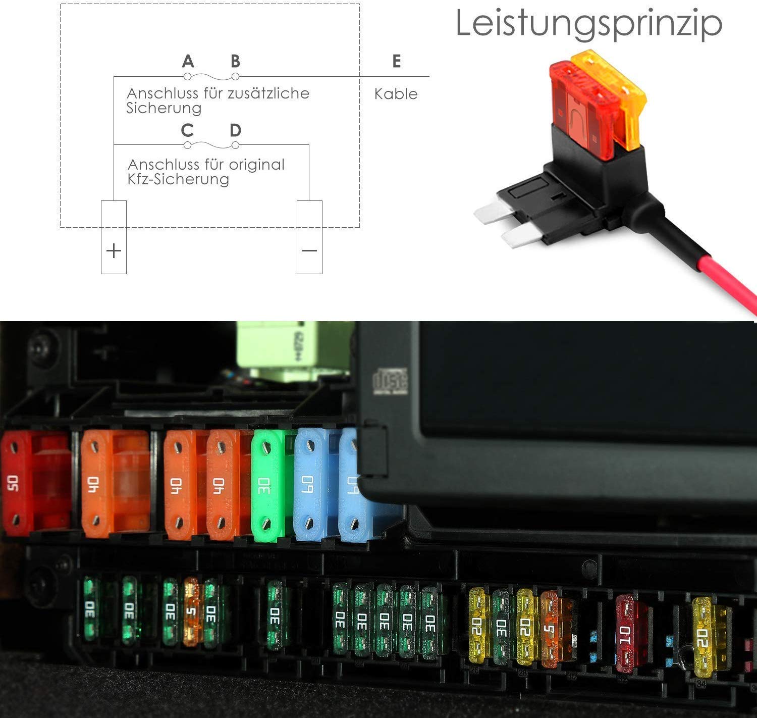 HAKACC KFZ Sicherungen Set, 150 Stück Flachsicherung KFZ Standard Auto Sicherung maßgebend Autosicherungen 2A 3A 5A 7.5A 10A 15A 20A 25A 30A 35A 40A