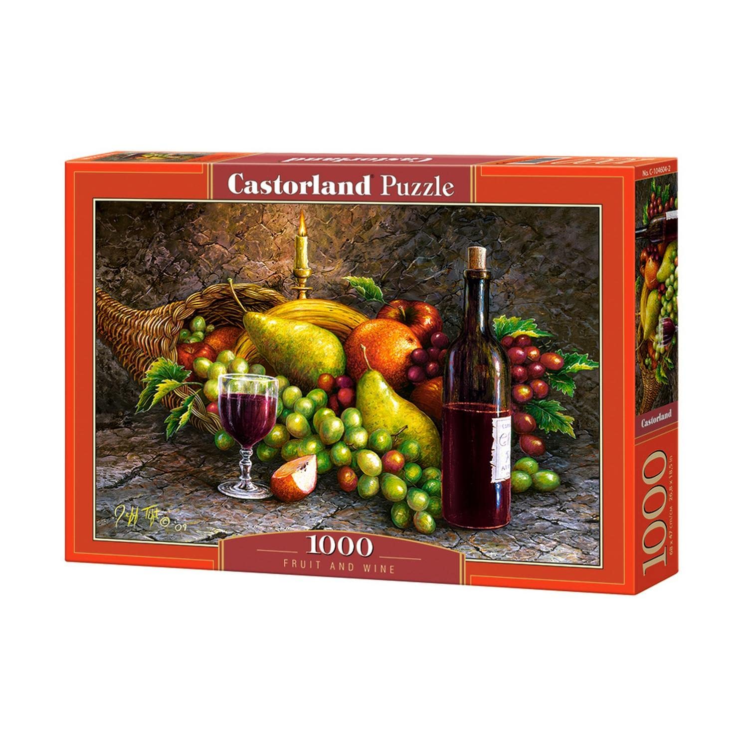 Castorland C-104604-2 Fruit and Wine-1000 Pieces Puzzle, Multi-Coloured