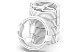 EZCHARGING USB C to USB C Charging Cable 3ft 60W 5Pack, USB C Cable for Charging Apple, Type C to Type C Fast Charger Cord Compatible for iPhone 15/15 Pro/15 Pro Max/15 Plus,iPad Pro, Air5, MacBook Air (White)