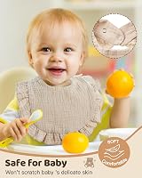 Lictin 8pc Baby Bandana Bibs Muslin Drool Bibs 0-24 Months view 2