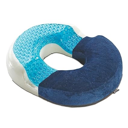 Orthopädischer Sitzring, Hämorrhoiden-Sitzkissen, Dekubitus-Kissen, Prostata-Kissen mit Gel & Visco-Schaum, Druckentlastend, 