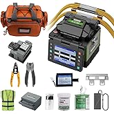 Komshine Optical Fusion Splicer EX39 FTTH Mini Fiber Fusion Splicer Machine Kit 8s Fast Splicing Fast-Heating 18s with Fiber Cleaver FC-20 Welding Machine Empalmador De Fibra óptica