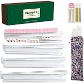 18.7inch Mahjong Racks with Pushers and Bag Set of 4 All-in-One Tile Rack | Acrylic Mahjong Tile Holder for American Mahjongg Accessories and Mahjong Night Gifts,Gift-Ready Packaging