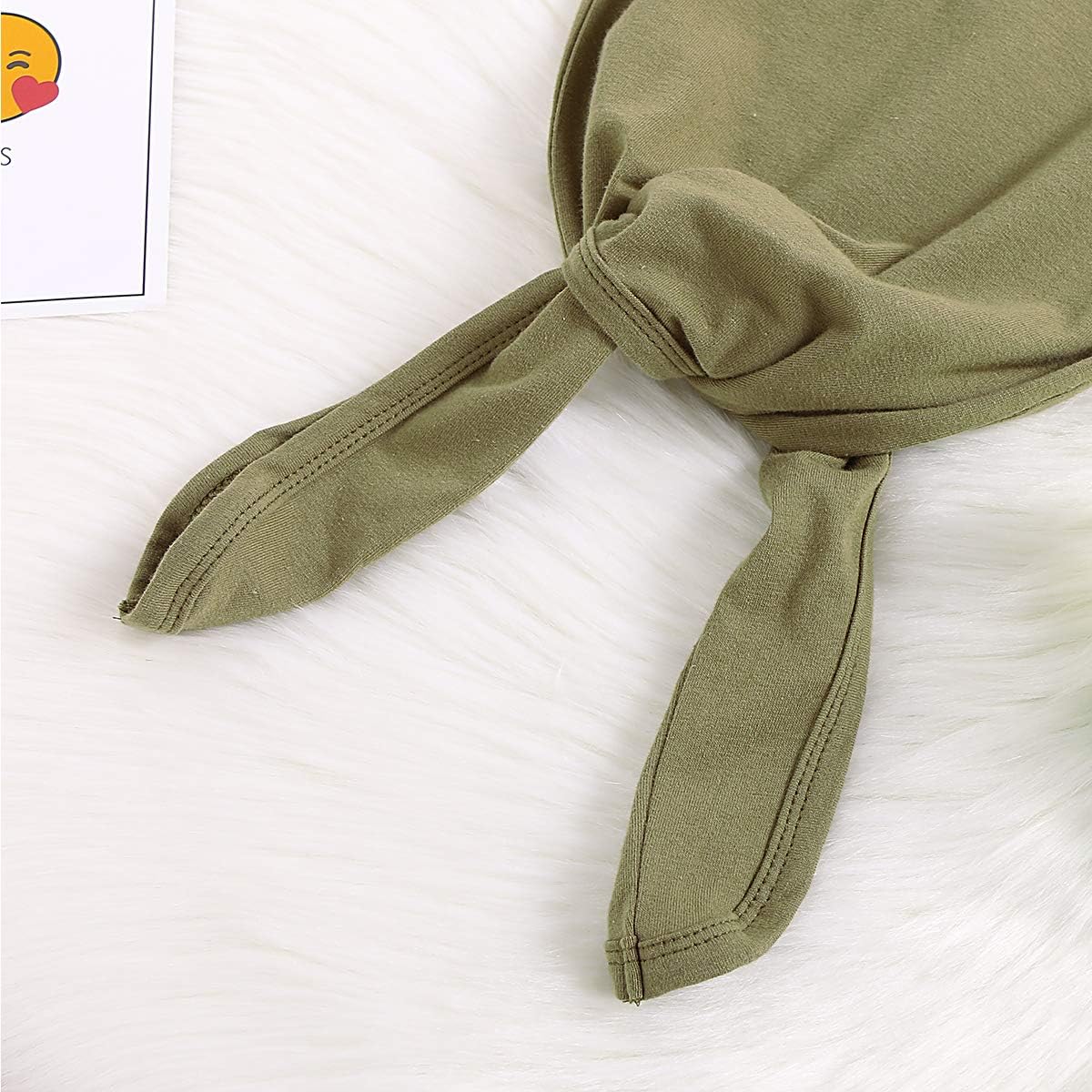 Dramiposs Newborn Boys Girls Solid Color Nightgowns Infant Long Sleeve Outfit Funny Sleeper (Olive, 0-3 Months): Clothing