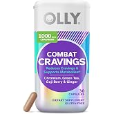 OLLY Combat Cravings, Metabolism Support, 1000 mcg Chromium - 30 Count | Active Support, Clinically-studied Chromium Picolinate, Green Tea and Goji Berry, Gluten Free, No Synthetic Colors or Flavors