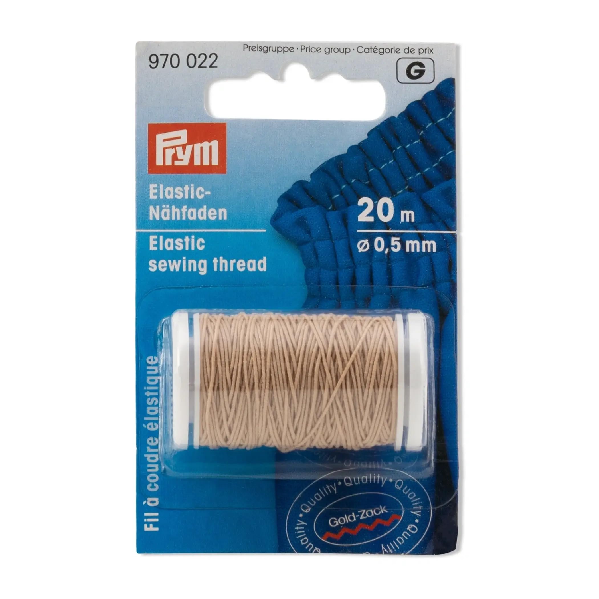 Prym PRYM_970022-1 Elastic Sewing Thread 0.5 mm Sand
