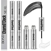 Lash Clusters Glue, 150H Long-Lasting Bond and Seal, Waterproof Eyelash Extension Glue for DIY Individual &amp; Strip Lashes Cluster, Clear Non-Irritating Hold (Black 2pcs)