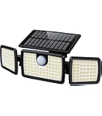 TECKNET 4200Lm Solar Lights Outdoor – 416 LED Motion Sensor Light With 300° Wide Angle, 3 Modes, IP66 Waterproof For Yard, Garden, Deck
