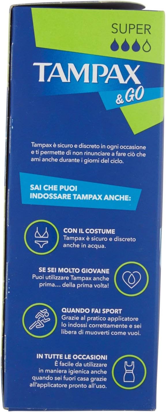 Tampax &Go Super x18 Tampons, 18 Unità (Confezione da 1) - Image 5