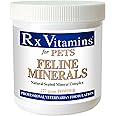 Rx Vitamins Feline Minerals - Mineral Powder with Calcium, Magnesium, Potassium, & Taurine for Cats - Cat Dental Care Plus Immune Support - 8 oz