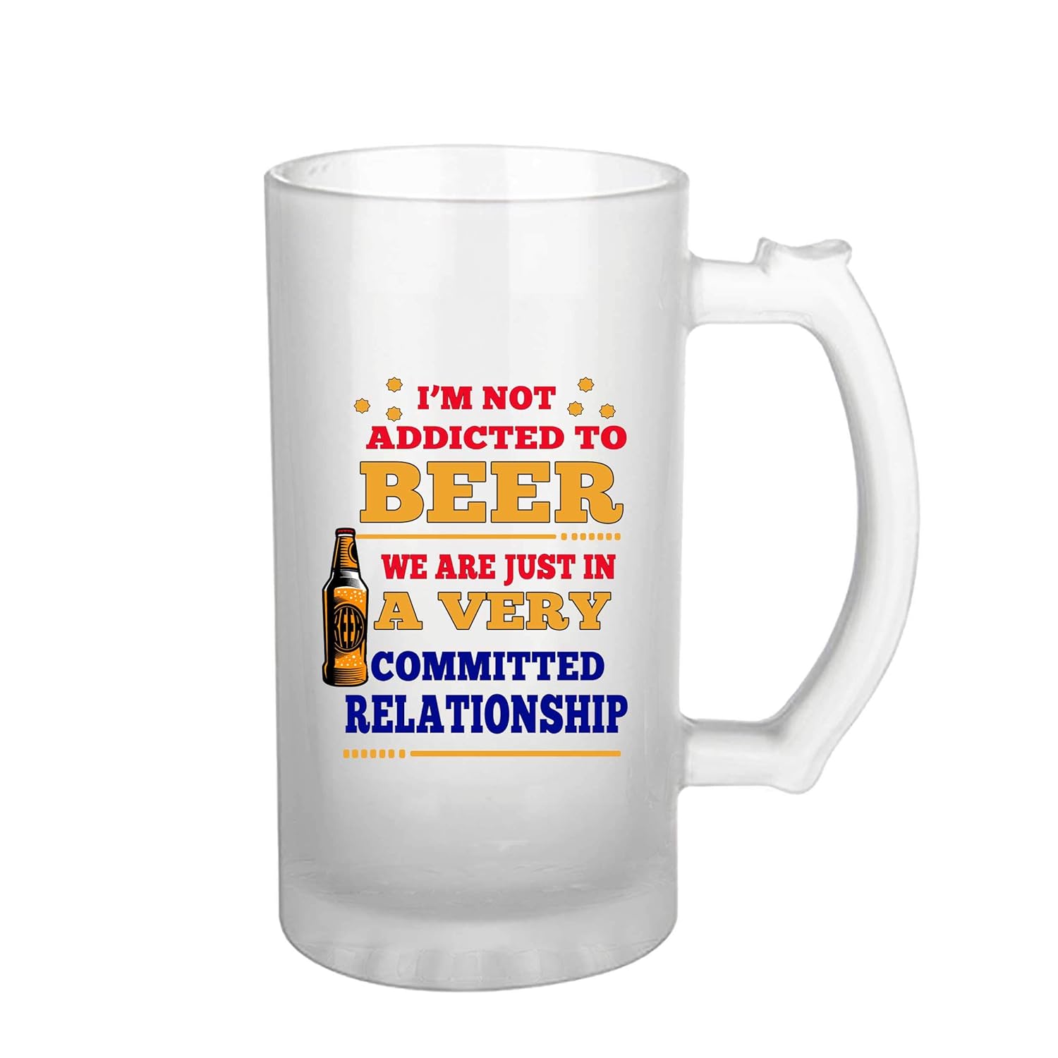 Buy iKraft® Funny Beer Mug I'm Not Addicted to Beer We are Just in A Very Committed