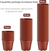 Muzhira 12cm Seed Starter Pots 10pcs Plastic Nursery Pots for Seedlings view 2
