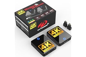 BMOSTE Wireless HDMI Transmitter and Receiver, 4K 2160P 30HZ(Not for 2160i), 200FT MAX, Dual 5GHZ Wi-Fi, 1 TX to 3 RXS, 0.1s Latency, Streaming PC/PS4/Camera/Laptop to TV/Projector/Monitor