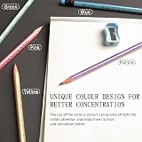 Surcotto 30 HB Pencils with Eraser & Sharpener Triangular Colour Set view 4