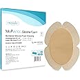 MedVance TM Silicone - Bordered Silicone Adhesive Foam Dressing, Back/Shoulder/Thigh/Abdomen, 6"X8" (4.4"x6.4" Pad), Box of 5 dressings