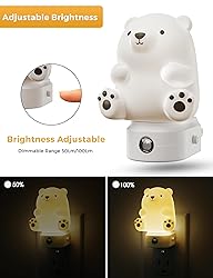 L LOHAS LED Night Light for Kids, 3D Cute Bear