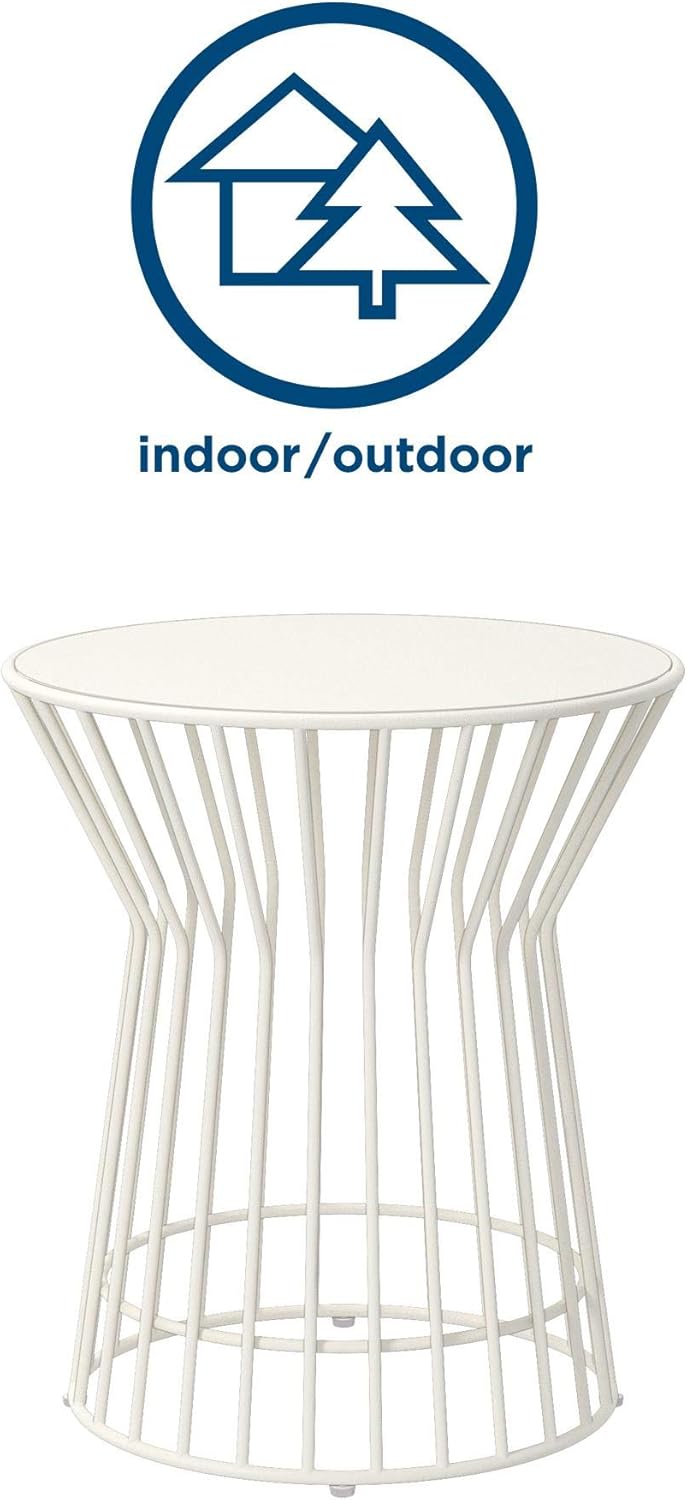 castle rock collection patio furniture on Amazon Com Novogratz 88068wht1e Poolside Roberta Outdoor Side Table White Garden Outdoor