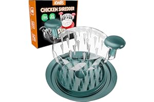KWIWIS Chicken Shredder, Chicken Shredder Tool Twist, Chicken Breast Meat Shredding Machine with Anti-Slip Base, BPA Free, Dishwasher Safe, Ergonomic Handle, Heat Resistant, Suitable for Pork, Beef (Green)