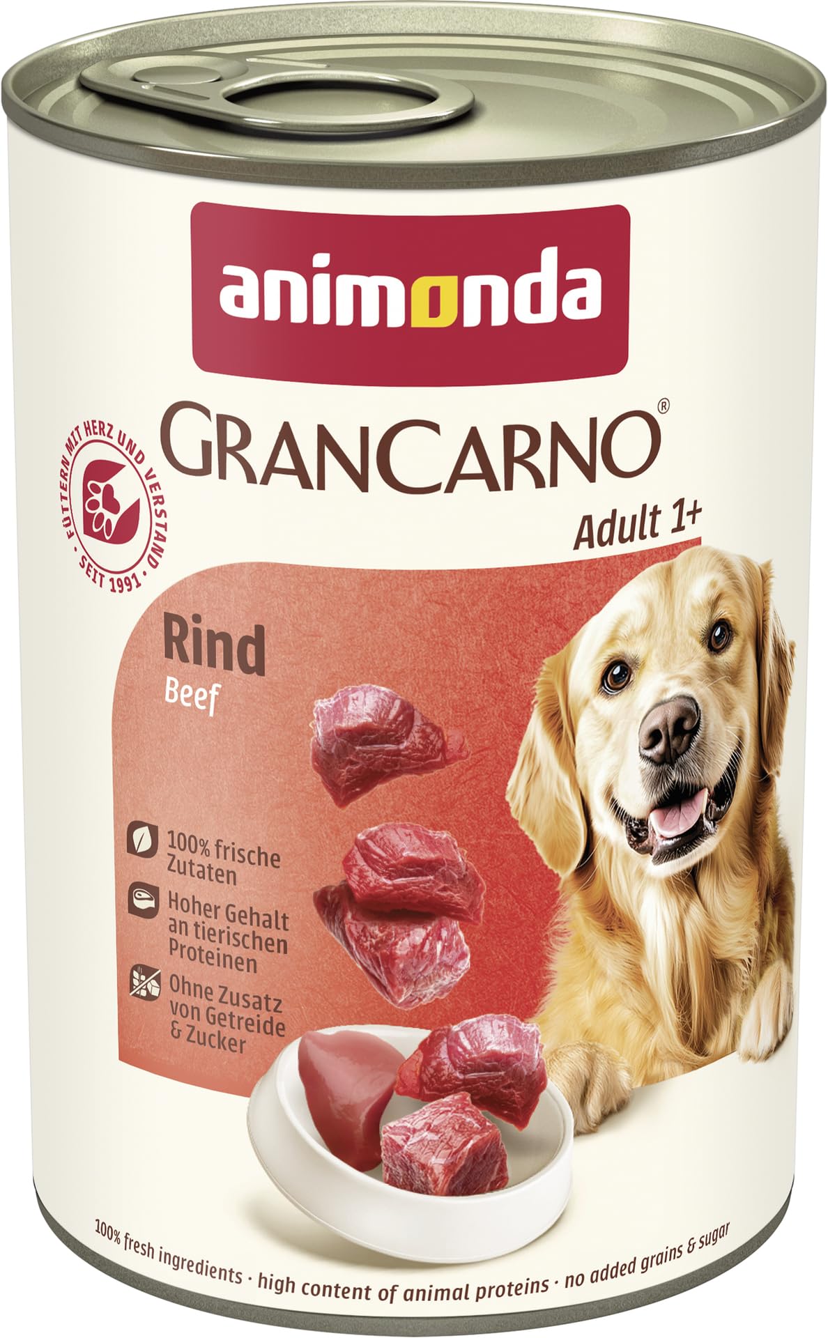 Grancarno animonda Wet Food for Adult Dogs, Various Varieties, 6 x 400 g